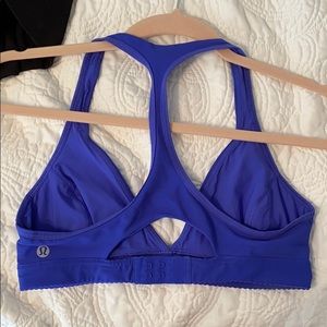 Blue lululemon sports bra